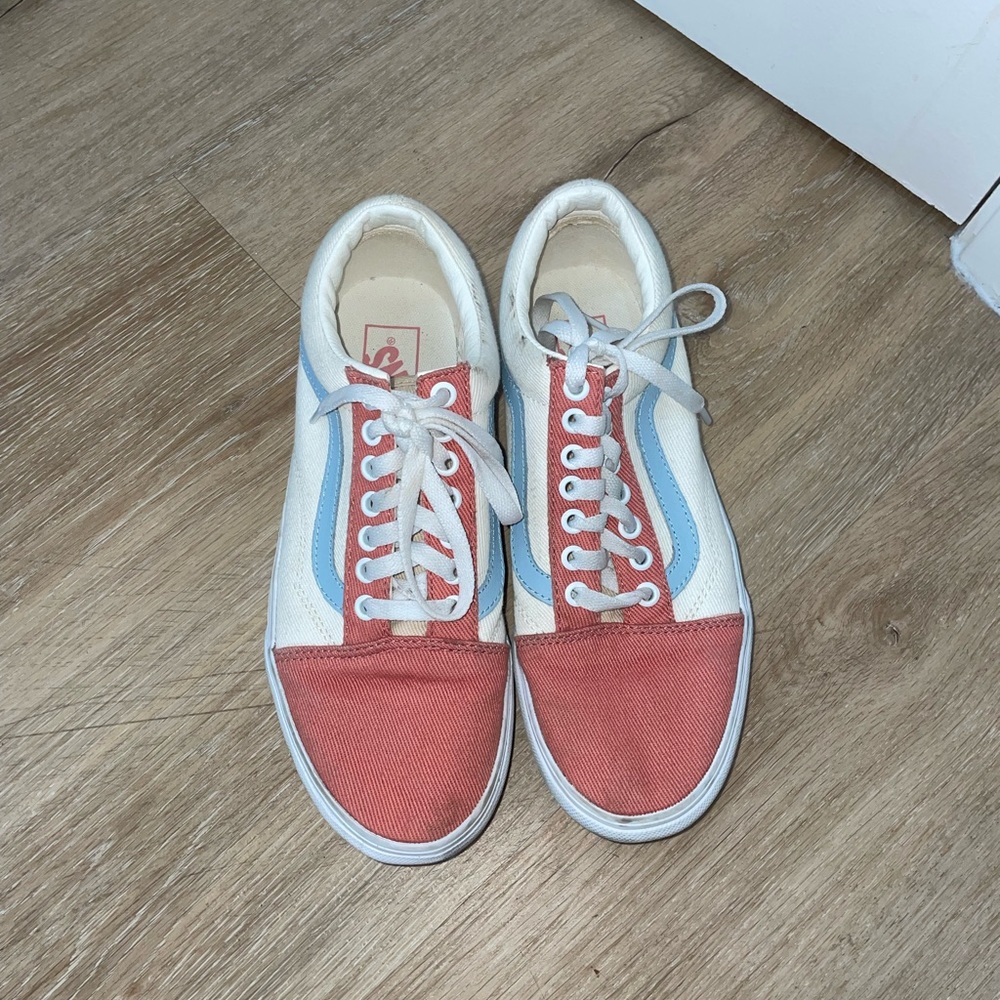 Multicolored Platform Vans